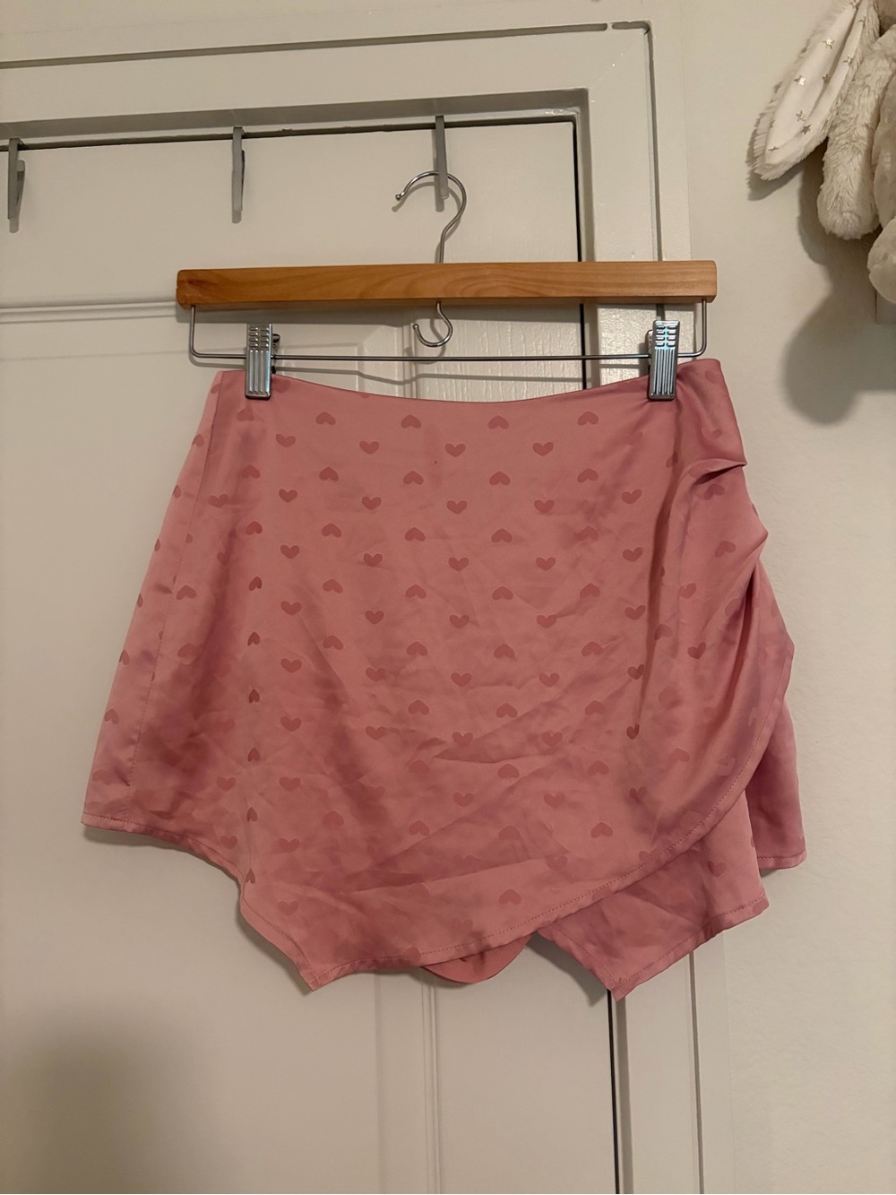 Le Lis Pink Heart Wrap Skort